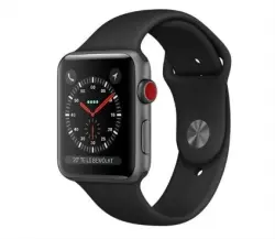 Apple Watch (Series 3) GPS - GPS - Aluminium - Gris Sidéral - Bracelet Sport - Noir - 38mm