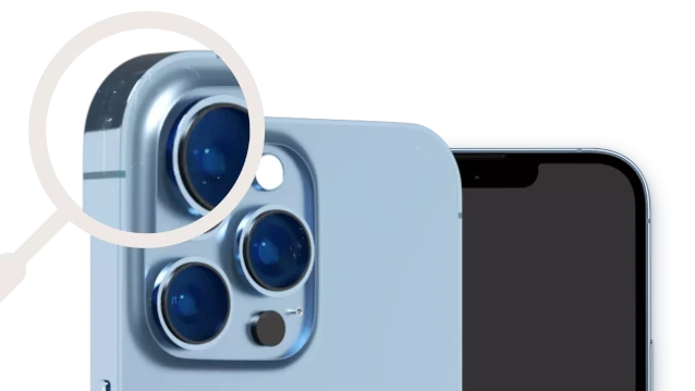 Téléphone micros rayures, visibles à 20 cm