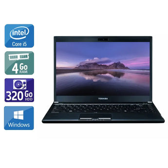 Portégé R930 13,3" 2012 - Intel Core i5 2,6Ghz - 2 - 4Go  DDR4 - 320Go HDD - Intel HD Graphics 4000 - 
Gris / Noir - Windows 10 - AZERTY - Image 1