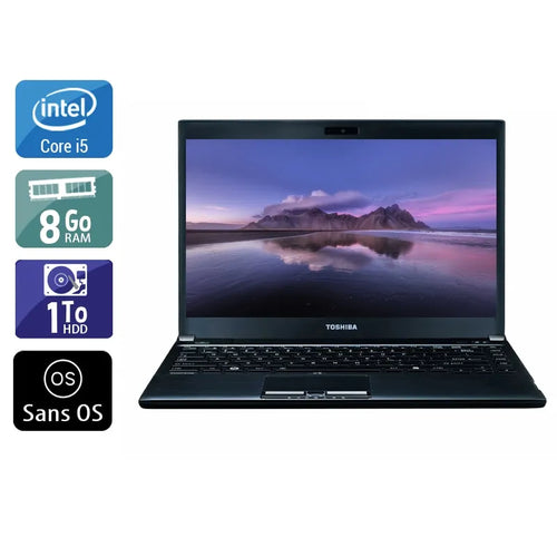 Portégé R930 13,3" 2012 - Intel Core i5 2,6Ghz - 2 - 16Go DDR3 - 1To HDD - Intel HD Graphics 4000 - 
Gris / Noir - Sans OS - AZERTY