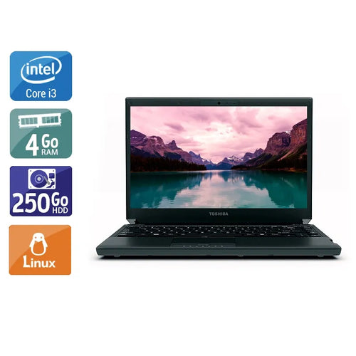 Portégé R830 13,3" 2011 - Intel Core i3 2,1Ghz - 2 - 4Go  DDR4 - 250Go HDD - Intel HD Graphics 3000 - 
Gris / Noir - Linux - AZERTY