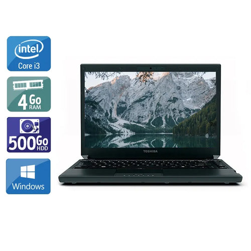 Portégé R700 13,3" 2010 - Intel Core i3 2,4Ghz - 2 - 4Go  DDR4 - 500Go HDD - Intel GMA HD Graphics - 
Gris / Noir - Windows 10 - AZERTY