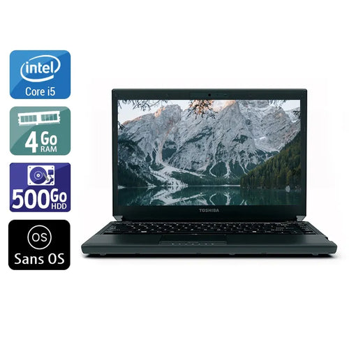 Portégé R700 13,3" 2010 - Intel Core i3 2,4Ghz - 2 - 4Go  DDR4 - 500Go HDD - Intel GMA HD Graphics - 
Gris / Noir - Sans OS - AZERTY