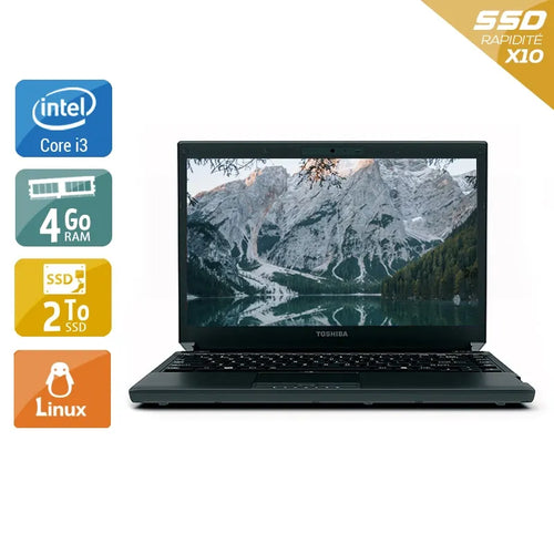 Portégé R700 13,3" 2010 - Intel Core i3 2,4Ghz - 2 - 4Go  DDR4 - 2To SSD - Intel GMA HD Graphics - 
Gris / Noir - Linux - AZERTY