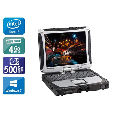 ToughBook CF 19 10" 2011 - Intel Core i5 2,5Ghz - 2 - 4Go  DDR4 - 500Go HDD - Intel HD Graphics - 
Gris / Noir - Windows 7 - AZERTY