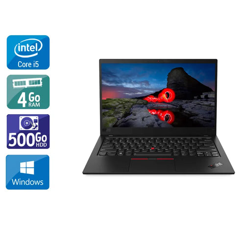 Thinkpad X1 Carbon Gen 2 14" 2013 - Intel Core i5 1,8Ghz - 2 - 4Go  DDR4 - 500Go HDD - Intel HD Graphics 4000 - Gris_Noir - Windows 10 - AZERTY