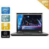 ThinkPad T430 14,1" 2012 - Intel Core i5 2,6Ghz - 2 - 16Go DDR3 - 2To SSD - Intel HD Graphics 4000 - 
Gris / Noir - Sans OS - AZERTY - Image 1