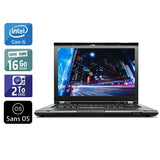 ThinkPad T430 14,1" 2012 - Intel Core i5 2,6Ghz - 2 - 16Go DDR3 - 2To HDD - Intel HD Graphics 4000 - 
Gris / Noir - Sans OS - AZERTY - Image 1