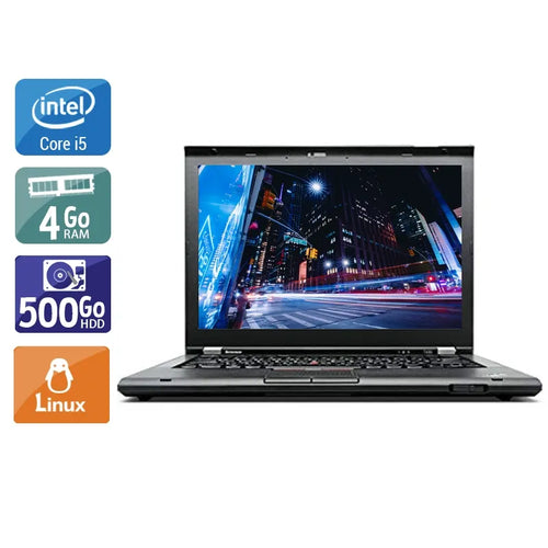ThinkPad T430 14,1" 2012 - Intel Core i5 2,6Ghz - 2 - 4Go  DDR4 - 500Go HDD - Intel HD Graphics 4000 - 
Gris / Noir - Linux - AZERTY