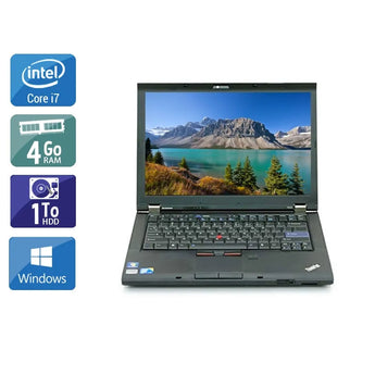 ThinkPad T410 14,1" 2010 - Intel Core i7 2,6Ghz - 2 - 4Go  DDR4 - 1To HDD - Nvidia Quadro NVS 3100M - 
Gris / Noir - Windows 10 - AZERTY - Image 1