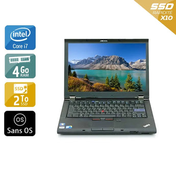ThinkPad T410 14,1" 2010 - Intel Core i7 2,6Ghz - 2 - 4Go  DDR4 - 2To SSD - Nvidia Quadro NVS 3100M - 
Gris / Noir - Sans OS - AZERTY - Image 1