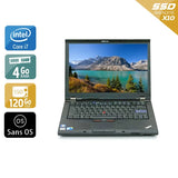 ThinkPad T410 14,1" 2010 - Intel Core i7 2,6Ghz - 2 - 4Go  DDR4 - 120Go SSD - Nvidia Quadro NVS 3100M - 
Gris / Noir - Sans OS - AZERTY - Image 1