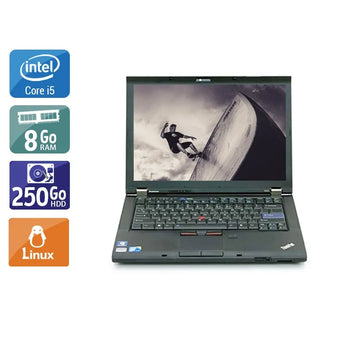 ThinkPad T410 14,1" 2010 - Intel Core i5 2,6Ghz - 2 - 8Go DDR3 - 250Go HDD - Nvidia Quadro NVS 3100M - 
Gris / Noir - Linux - AZERTY - Image 1