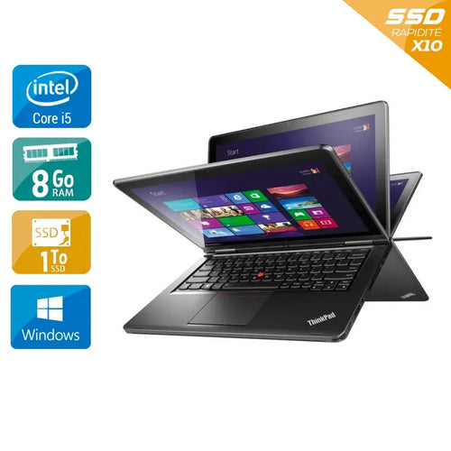 Thinkpad S1 Yoga 12,5" 2014 - Intel Core i7 2Ghz - 2 - 8Go DDR3 - 1To SSD - Intel HD Graphics 4400 - 
Gris / Noir - Windows 10 - AZERTY