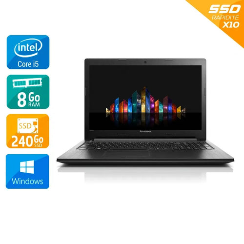 G50 80 15,5" 2015 - Intel Core i5 2,2Ghz - 2 - 8Go DDR3 - 240Go SSD - Intel HD Graphics 5500 - 
Gris / Noir - Windows 10 - AZERTY
