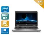ProBook 650 G2 15,5" 2015 - Intel Core i5 2,3Ghz - 2 - 8Go  DDR4 - 120Go SSD - Intel HD Graphics 520 - 
Gris / Noir - Windows 10 - AZERTY - Image 1
