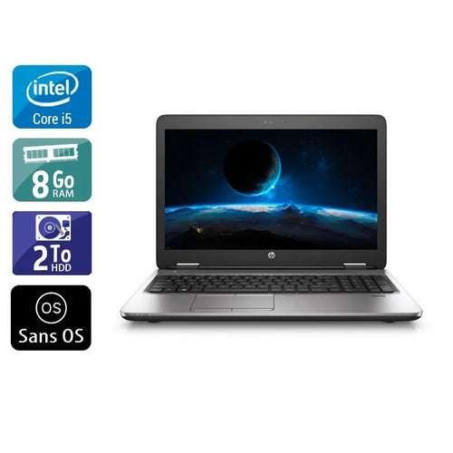 ProBook 650 G2 15,5" 2015 - Intel Core i5 2,3Ghz - 2 - 8Go  DDR4 - 2To HDD - Intel HD Graphics 520 - 
Gris / Noir - Sans OS - AZERTY