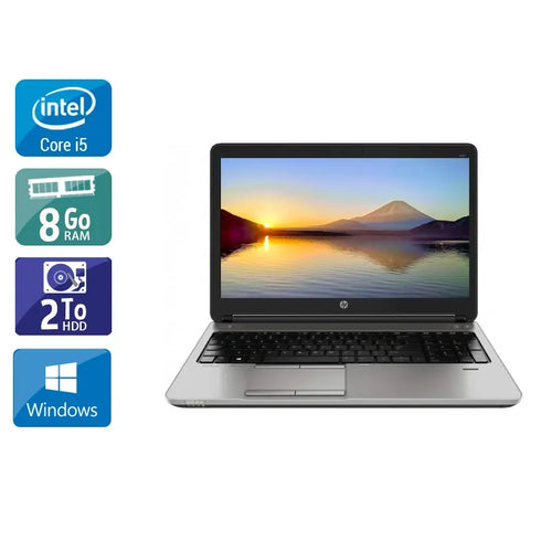 ProBook 650 G1 15,6" 2013 - Intel Core i5 2,5Ghz - 2 - 8Go DDR3 - 2To HDD - Intel HD Graphics 4600 - 
Gris / Noir - Windows 10 - AZERTY