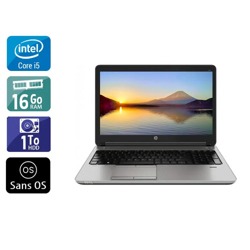 ProBook 650 G1 15,6" 2013 - Intel Core i5 2,5Ghz - 2 - 16Go DDR3 - 1To HDD - Intel HD Graphics 4600 - 
Gris / Noir - Sans OS - AZERTY
