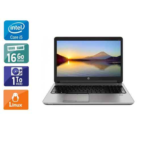 ProBook 650 G1 15,6" 2013 - Intel Core i5 2,5Ghz - 2 - 16Go DDR3 - 1To HDD - Intel HD Graphics 4600 - 
Gris / Noir - Linux - AZERTY