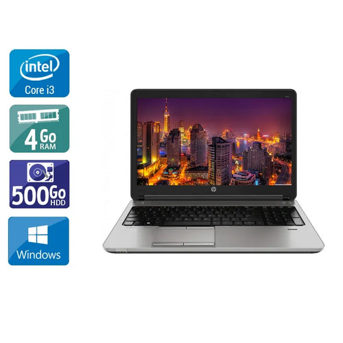 ProBook 650 G1 15,6" 2013 - Intel Core i3 2,4Ghz - 2 - 8Go DDR3 - 500Go HDD - Intel HD Graphics 4600 - 
Gris / Noir - Windows 10 - AZERTY