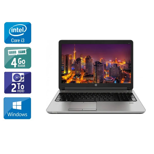 ProBook 650 G1 15,6" 2013 - Intel Core i3 2,4Ghz - 2 - 4Go  DDR4 - 2To HDD - Intel HD Graphics 4600 - 
Gris / Noir - Windows 10 - AZERTY
