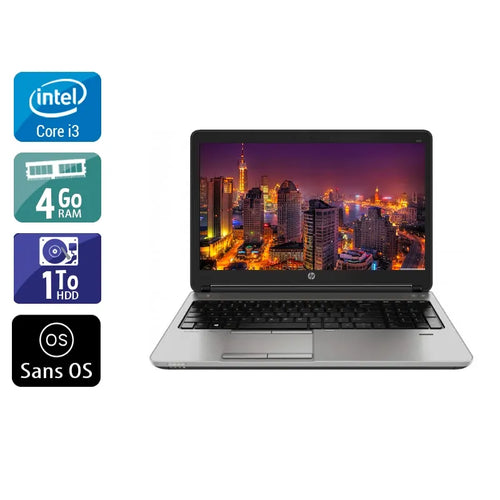 ProBook 650 G1 15,6" 2013 - Intel Core i3 2,4Ghz - 2 - 8Go DDR3 - 1To HDD - Intel HD Graphics 4600 - 
Gris / Noir - Sans OS - AZERTY