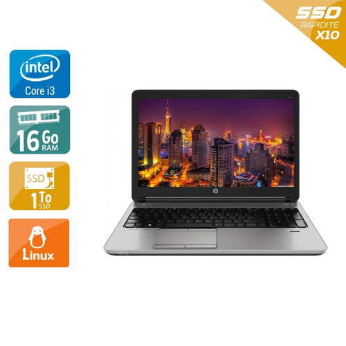 ProBook 650 G1 15,6" 2013 - Intel Core i3 2,4Ghz - 2 - 16Go DDR3 - 1To SSD - Intel HD Graphics 4600 - 
Gris / Noir - Linux - AZERTY