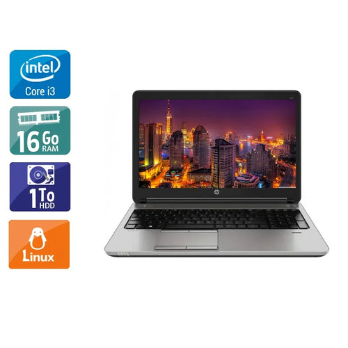 ProBook 650 G1 15,6" 2013 - Intel Core i3 2,4Ghz - 2 - 16Go DDR3 - 1To HDD - Intel HD Graphics 4600 - 
Gris / Noir - Linux - AZERTY
