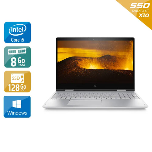 Envy X360 15 15,6" 2015 - Intel Core i5 2,2Ghz - 2 - 8Go DDR3 - 128Go SSD - Intel HD Graphics 4400 - 
Gris / Noir - Windows 10 - AZERTY
