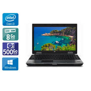 EliteBook 8440P 14" 2010 - Intel Core i3 2,4Ghz - 2 - 8Go DDR3 - 500Go HDD - Intel HD Graphics - 
Gris / Noir - Windows 10 - AZERTY - Image 1