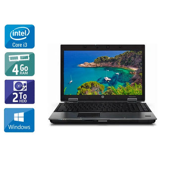 EliteBook 8440P 14" 2010 - Intel Core i3 2,4Ghz - 2 - 4Go  DDR4 - 2To HDD - Intel HD Graphics - 
Gris / Noir - Windows 10 - AZERTY - Image 1