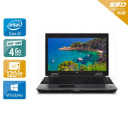 EliteBook 8440P 14" 2010 - Intel Core i3 2,4Ghz - 2 - 4Go  DDR4 - 120Go SSD - Intel HD Graphics - 
Gris / Noir - Windows 10 - AZERTY - Image 1