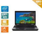 EliteBook 8440P 14" 2010 - Intel Core i3 2,4Ghz - 2 - 4Go  DDR4 - 480Go SSD - Intel HD Graphics - 
Gris / Noir - Linux - AZERTY - Image 1