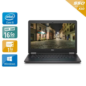Latitude E7270 12,5" 2015 - Intel Core i5 2,4Ghz - 2 - 16Go DDR4 - 1To SSD - Intel HD Graphics - 
Gris / Noir - Windows 10 - AZERTY - Image 1