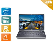 Latitude E6440 14" 2013 - Intel Core i7 3Ghz - 2 - 16Go DDR3 - 120Go SSD - Intel HD Graphics 4600 - 
Gris / Noir - Linux - AZERTY - Image 1