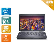 Latitude E6440 14" 2014 - Intel Core i5 2,7Ghz - 2 - 16Go DDR3 - 480Go SSD - Intel HD Graphics 4600 - 
Gris / Noir - Linux - AZERTY - Image 1