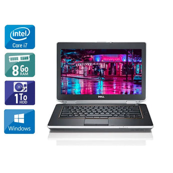 Latitude E6430 14" 2012 - Intel Core i7 2,7Ghz - 2 - 8Go DDR3 - 1To HDD - Intel HD Graphics 4000 - 
Gris / Noir - Windows 10 - AZERTY - Image 1