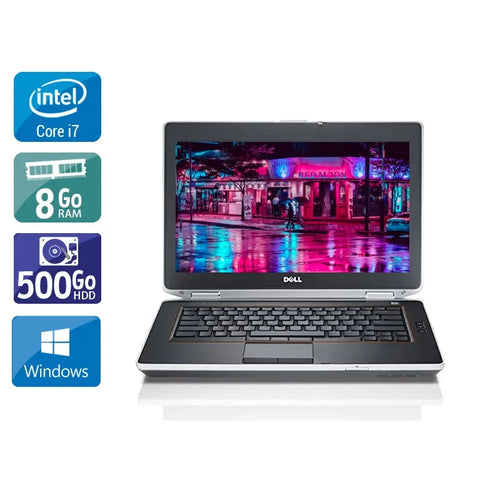 Latitude E6430 14" 2012 - Intel Core i7 2,7Ghz - 2 - 8Go DDR3 - 500Go HDD - Intel HD Graphics 4000 - 
Gris / Noir - Windows 10 - AZERTY