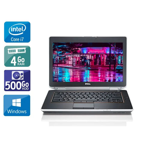 Latitude E6430 14" 2012 - Intel Core i7 2,7Ghz - 2 - 4Go  DDR4 - 500Go HDD - Intel HD Graphics 4000 - 
Gris / Noir - Windows 10 - AZERTY