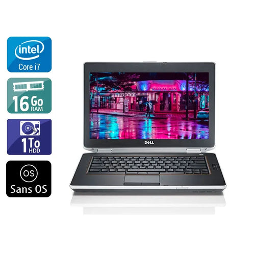 Latitude E6430 14" 2012 - Intel Core i7 2,7Ghz - 2 - 16Go DDR3 - 1To HDD - Intel HD Graphics 4000 - 
Gris / Noir - Sans OS - AZERTY