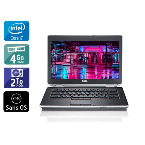 Latitude E6430 14" 2012 - Intel Core i7 2,7Ghz - 2 - 4Go  DDR4 - 2To HDD - Intel HD Graphics 4000 - 
Gris / Noir - Sans OS - AZERTY