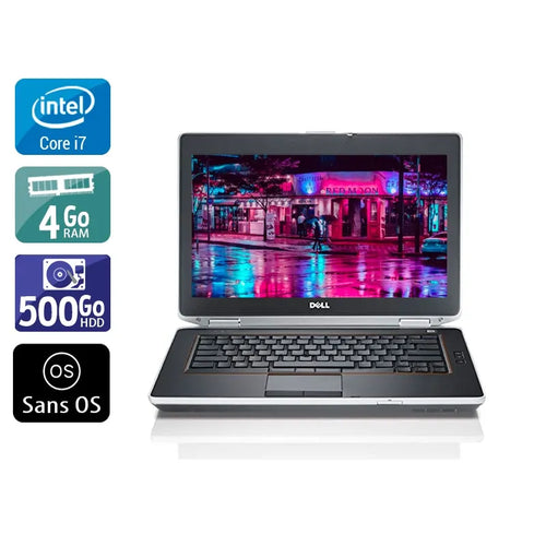 Latitude E6430 14" 2012 - Intel Core i7 2,7Ghz - 2 - 4Go  DDR4 - 500Go HDD - Intel HD Graphics 4000 - 
Gris / Noir - Sans OS - AZERTY