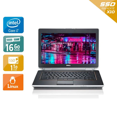 Latitude E6430 14" 2012 - Intel Core i7 2,7Ghz - 2 - 16Go DDR3 - 1To SSD - Intel HD Graphics 4000 - 
Gris / Noir - Linux - AZERTY