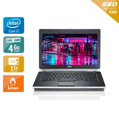 Latitude E6430 14" 2012 - Intel Core i7 2,7Ghz - 2 - 4Go  DDR4 - 1To SSD - Intel HD Graphics 4000 - 
Gris / Noir - Linux - AZERTY