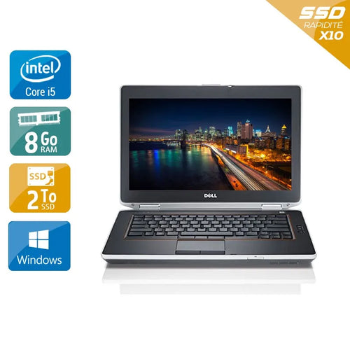 Latitude E6430 14" 2013 - Intel Core i5 2,7Ghz - 2 - 8Go DDR3 - 2To SSD - ‎Intel HD Graphics 3000 - 
Gris / Noir - Windows 10 - AZERTY