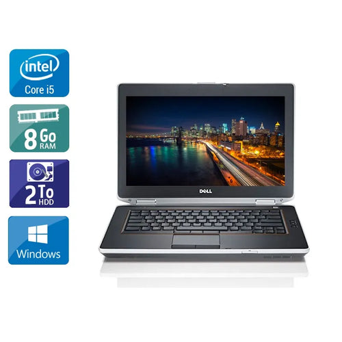 Latitude E6430 14" 2013 - Intel Core i5 2,7Ghz - 2 - 8Go DDR3 - 2To HDD - ‎Intel HD Graphics 3000 - 
Gris / Noir - Windows 10 - AZERTY