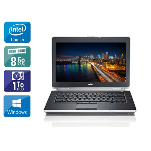 Latitude E6430 14" 2013 - Intel Core i5 2,7Ghz - 2 - 8Go DDR3 - 1To HDD - ‎Intel HD Graphics 3000 - 
Gris / Noir - Windows 10 - AZERTY