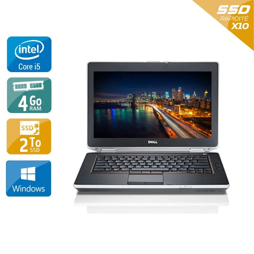 Latitude E6430 14" 2013 - Intel Core i5 2,7Ghz - 2 - 4Go  DDR4 - 2To SSD - ‎Intel HD Graphics 3000 - 
Gris / Noir - Windows 10 - AZERTY