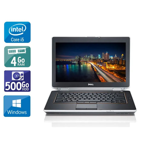 Latitude E6430 14" 2013 - Intel Core i5 2,7Ghz - 2 - 4Go  DDR4 - 500Go HDD - ‎Intel HD Graphics 3000 - 
Gris / Noir - Windows 10 - AZERTY